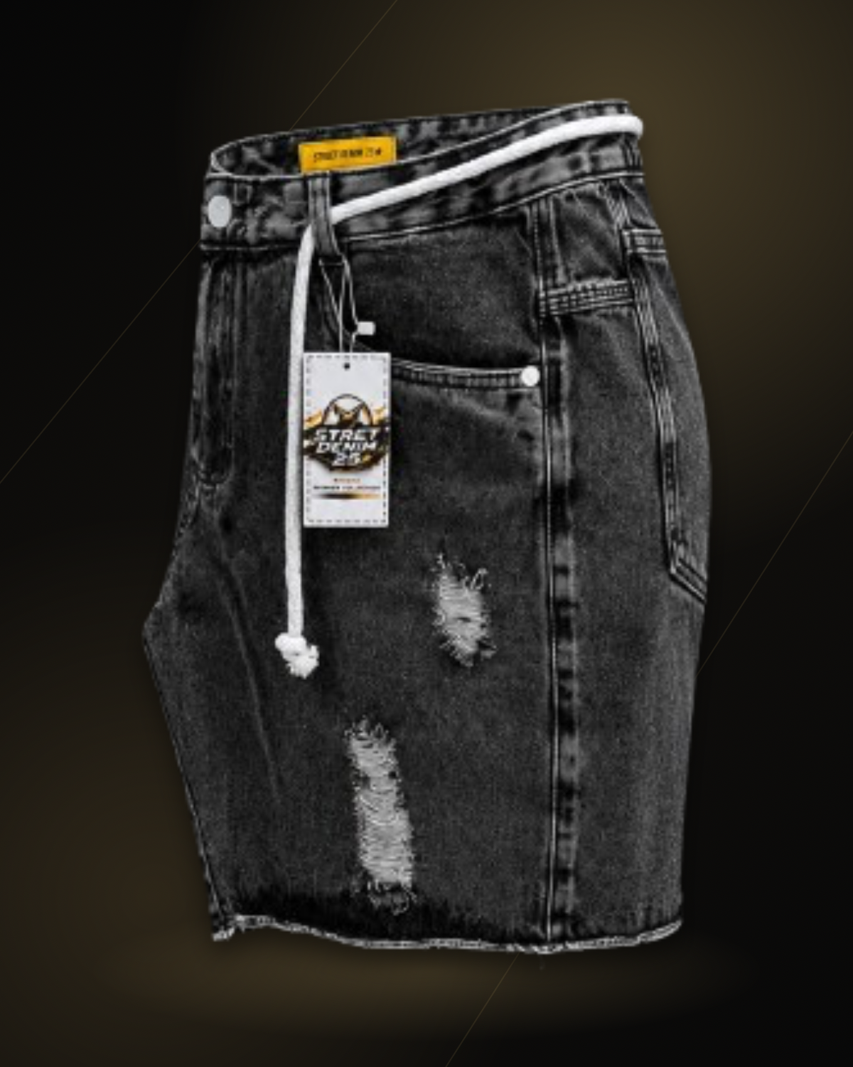 Bermuda Jeans Original Stret Denim 25 Masculina - Cinza